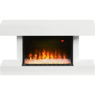 Homcom Elektrische Stille Open Haard 1000W/2000W 98X27X54,5 Cm Wit