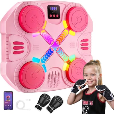 Muziek Boksmachine voor Kinderen met Bluetooth en Licht - Sport Speelgoed voor Jongens en Meisjes van 3 tot 8 Jaar