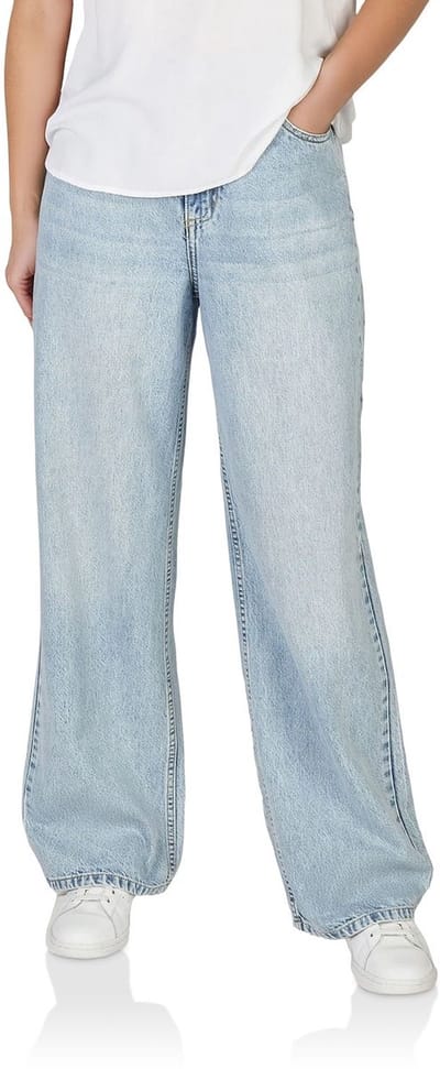 DENIMFY Dames Jeans Broeken DFDana comfort/relaxed Fit Blauw Volwassenen