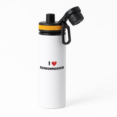 Hacebo® - I love schoonmoeder waterfles met draaidop oranje - Schoonmoeder - de liefste schoonmoeder - Moeder cadeautjes - moederdag - verjaardag - geschenk - kado - water fles - 850ML
