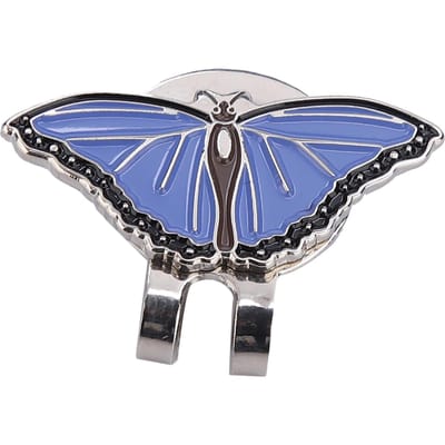 Duurzame Roestvrijstalen Golf Hoed Pet Clip met Magnetische Balmarker Accessoire Vlinder gray