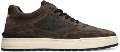 Manfield - Heren - Grijze suède sneakers - Maat 40