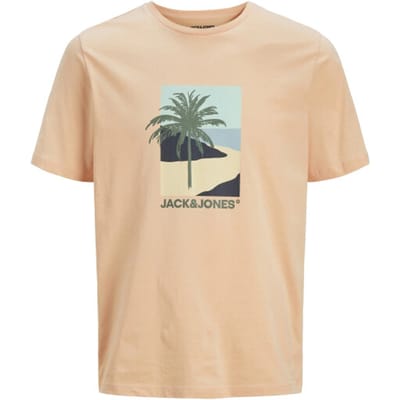 JACK&JONES JJBARBADOS TEE SS CREW NECK Heren T-shirt - Peach Parfait