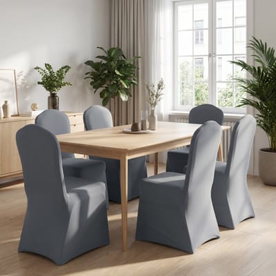 Froadp 100x universele stoelhoezen Donkergrijs stretchhoezen Bruiloftsbanket Hoezen Decoratie