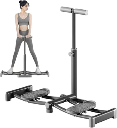 Skimachine - Bekkenbodem trainer - Spierversterking thuis - Opvouwbaar ontwerp - 105 cm lang - Grijs