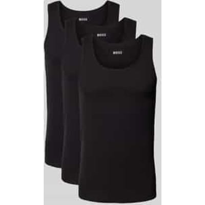 Tanktop met labelstitching in een set van 3 paar, model 'ONE'