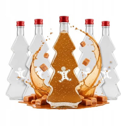 Bimberek - Kerstboomvormige Fles - 500ml - Met Opdruk