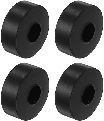Allecta - Rubberen spacers set van 4 stuks 8 x 50 x 50 mm in zwart neopreen voor anti-vibratie isolatie thuis auto boot - Accessoires