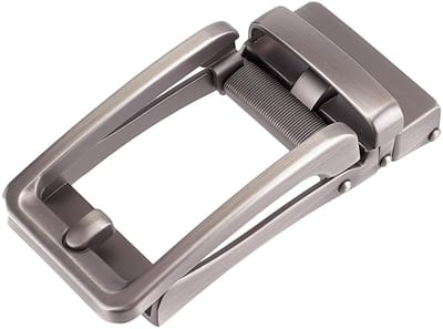 MTTproducts- Ratelriemgesp Automatische Vergrendeling - Riem Gesp - Decoratieve Klikgesp - Zwart/Zilver - 9 x 4 cm - Hoogwaardige Zinklegering - Riemgesp