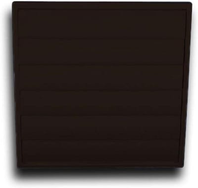 Ventilatierooster met automatisch sluitende lamellen ABS kunststof insectenwerend met flens bruin diameter 100-200mm