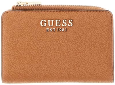 GUESS portemonnee Laurel II SLG Zip Around Cognac bruine