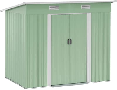 Fietsberging - Fietsenhok - Stalling - Tuinschuur - Huis - Overdekt - Fiets - Groen - Scooter - Fiets