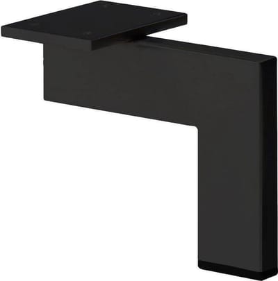 FLE - Stalen meubelpoot zwart design 14 bij 1,5 cm en hoogte 14 cm