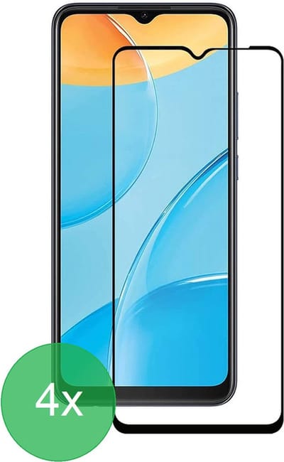 Screenprotector Geschikt voor: Oppo A5 2020 / A9 2020 / A15 / A15s Full 4x - screen protector - volledige glas - bescherming - beschermglas - ZT Accessoires
