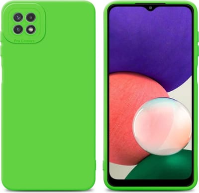 Cadorabo Hoesje geschikt voor Samsung Galaxy A22 5G in FLUID GROEN - Beschermhoes gemaakt van flexibel TPU silicone Cover Fluid Case