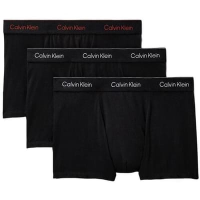 Calvin Klein 3 Pack Relaxed Dart Trunks - Icon Cotton Stretch