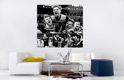 Oil art Ajax boys have kicked over the old lady