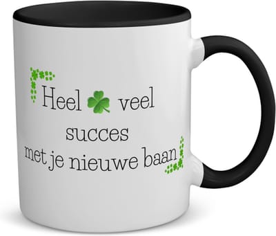 Akyol - afscheid collega cadeau - koffiemok - theemok - zwart - Collega - collega mok met opdruk - collega kado - collega afscheid - collega cadeautjes - collega cadeautjes verjaardag - leuk kado om te geven - 350 ML inhoud