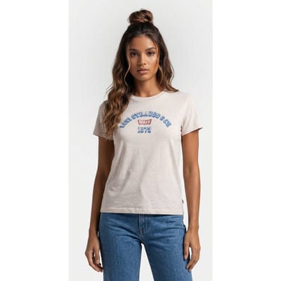 Levi's Perfect Tee Maat: S | Tops Outlet | Dames | Beige