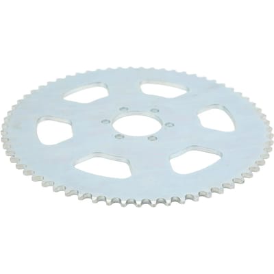 Pignon de chaîne à 65 dents en acier au carbone, 6 trous, alésage de 37mm, pièces de pignon pour Mini vélo Go Kart white