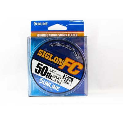 Sunline Fluorocarbon Leider Siglon FC 100% 50m 50lb Diameter 0,63mm (2026) schoon