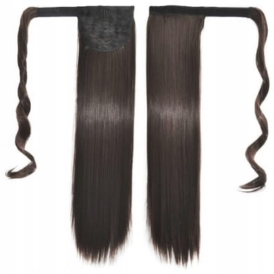 Aansluitende paardenstaart van synthetisch haar, 60 cm, donkerblond