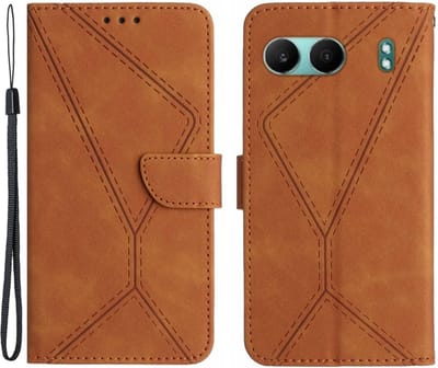 Coverup Hoesje - Geschikt voor OnePlus Nord 4 Hoesje - Coverup Book Case - Bruin