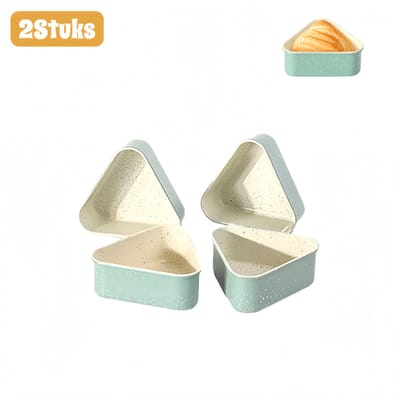2 stuks - Bakvormen - Driehoekig - Antiaanbakvormen - Voor cheesecakes, mousses, brood en cakes - Ovenbestendig - Multifunctioneel - Lichtgroen