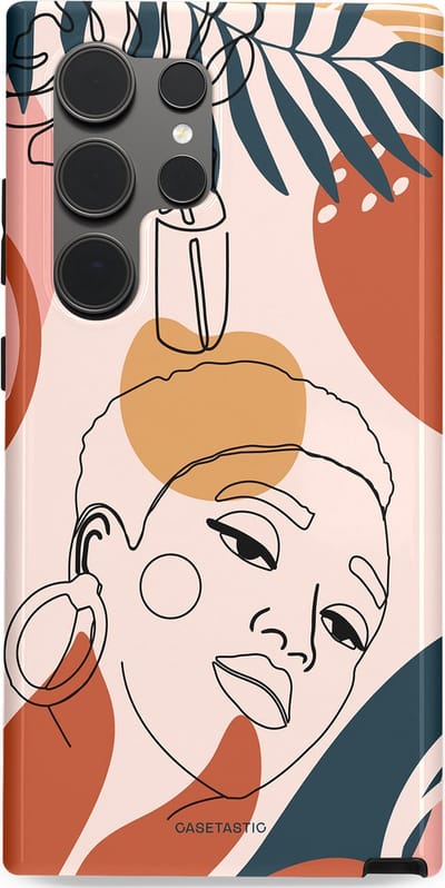 Casetastic Hoesje Geschikt voor Samsung S24 Ultra - Stijlvolle Beschermende Duo-layer Case - Ochtend blush
