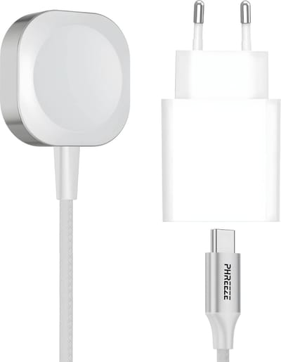 Oplader Set geschikt voor Apple Watch Oplader + usb C Adapter - IWatch Lader met Oplaadkabel - Usb C Kabel