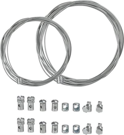Motor koppeling kabel reparatieset 2 x 2 m, Bowden kabel met 9 pacifiers, gas- en koppelingskabel voor karting en voertuigen