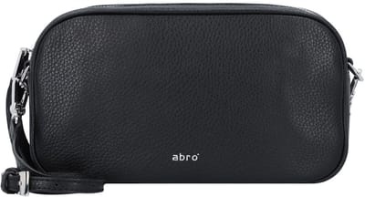 abro Leren Schoudertas Leather Dalia Crossbody Bag Tina Black / Nickel Zwart