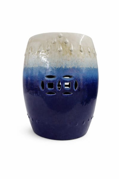 Serendipity - Keramische kruk - Shades of blue - Bijzettafel