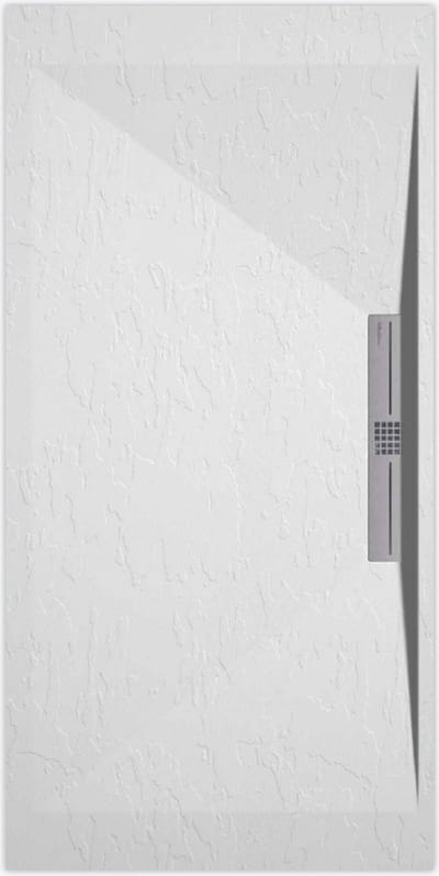 Sanifun douchebak Stone Side White Slate 1000 x 800 S