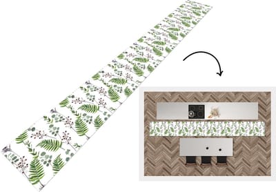 Keukenloper - Keukenmat - Planten - Patronen - Bladeren - Kruiden - 400x50 cm - Keuken vloerkleed