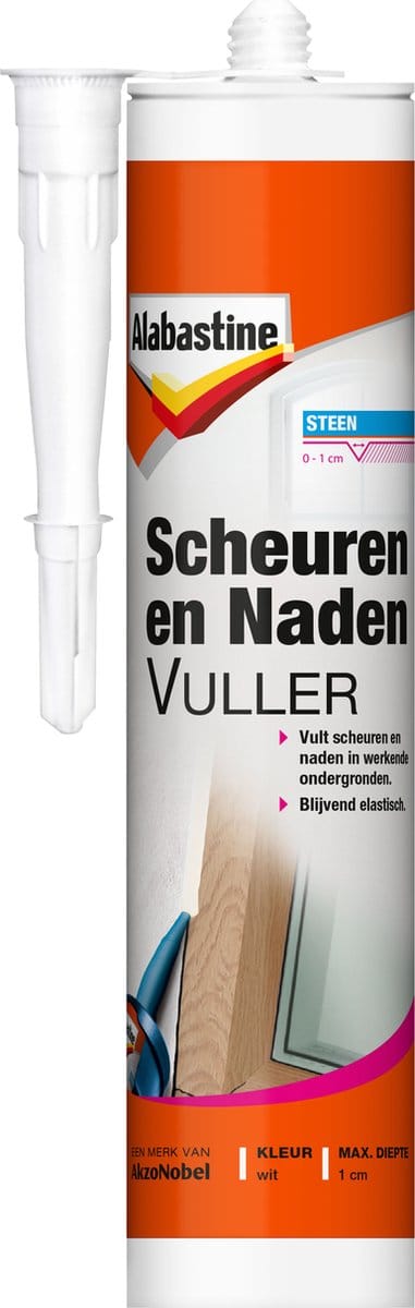 Alabastine Scheur En Naden Vuller Wit Koker 310ml