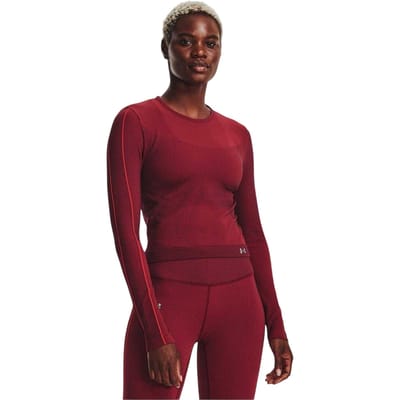 Under Armour UA Rush naadloze top met lange mouwen voor dames (Rood)