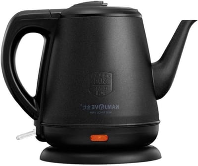 Huishoudelijke Waterkoker - Elektrische Ketel - Snel Water Koken - Plasticvrije Binnenwand - 1.2 Liter - Zwart
