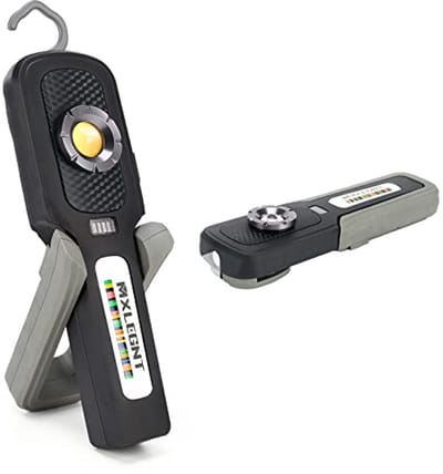 Oplaadbare Led Inspectielamp met Magneet en Kleurafstemming - Wervelzoeker voor Automonteurs | 2700k 4500k 6500k | 93+ CRI | 500LM