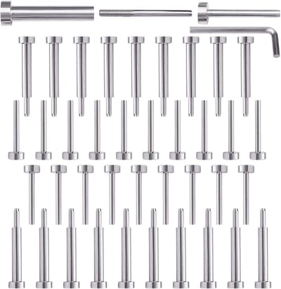 Kabelreling Kit - Spanschroef Set - Terras Afschermen - Onzichtbare Montage - 1/8 Inch Kabel - Metaal