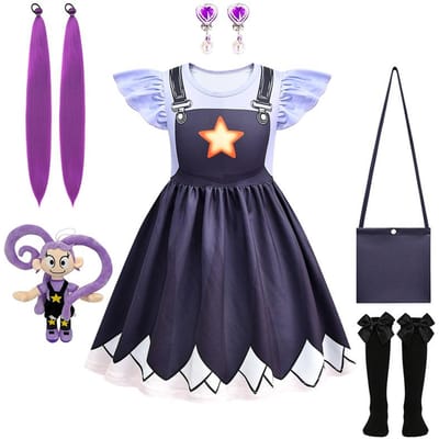 Jeu d'aventure Lily Anime Cosplay Vêtements pour enfants Halloween Fête d'anniversaire Robe de fille fantaisie Carnaval de Noël Costume d'enfant 2-3T (100) black
