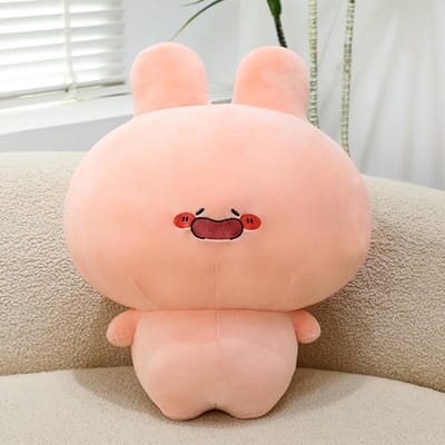 304560Cm Schattige Asamimi Super Zacht Roze Konijn Pluche Speelgoed Schattige Gevulde Konijn Pop Comfortabel Pluche Kussen Huisdecoratie Cadeau 30cm beige