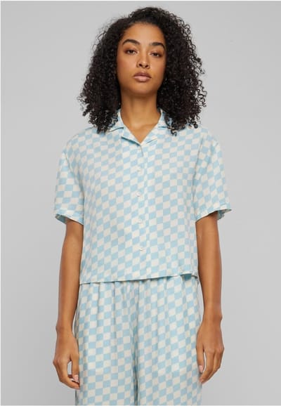 Urban Classics - Viscose Resort Blouse - XL - Blauw