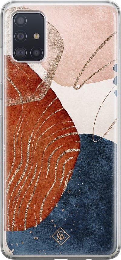 Casimoda® hoesje - Geschikt voor Samsung A51 - Abstract Terracotta - Backcover - Siliconen/TPU - Multi