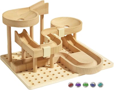 Houten Puzzel - Marmeren Labyrint - Fantasie Ontwikkelen - Verschillende Baanlay-outs - 25 x 18 x 18 cm - Niet gespecificeerd