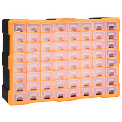 vidaXL - Organiser - met - 64 - lades - 52x16x37,5 - cm