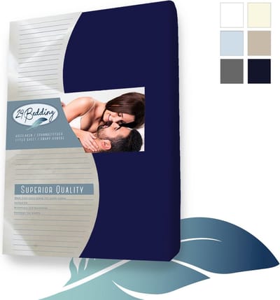 24-Bedding - Hoeslaken - Dubbel Jersey - 100% katoen - 90x210 cm - 30 cm - Marie - Extra dikke kwaliteit 200 gr/m2
