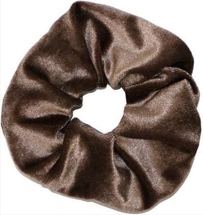 2x Haarwokkel Scrunchie - Licht Bruin - Haarelastiek - Haar Mode - Heble®