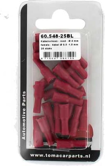 Kabelschoen Ø 4 mm 25 stuks blister