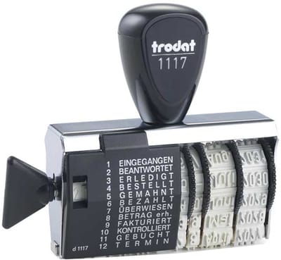 Tekststempel met datum